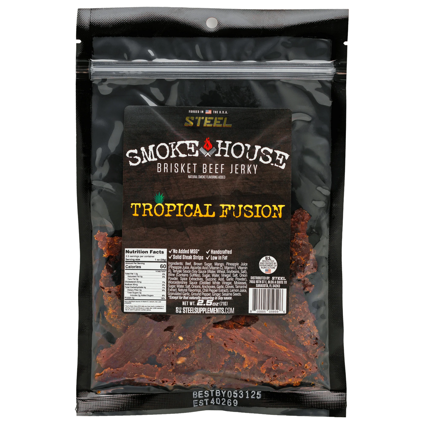 2.5 oz. Steel Smokehouse Brisket Beef Jerky