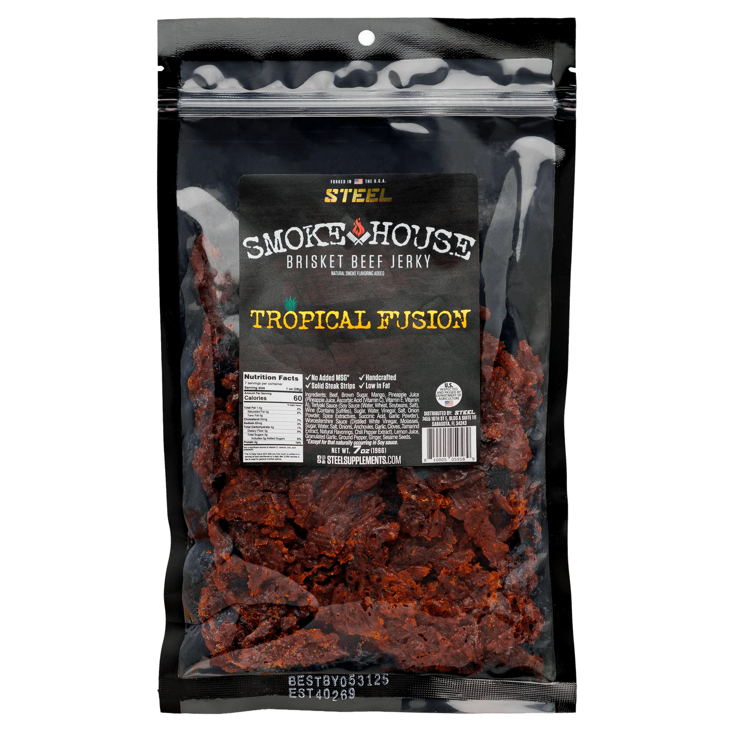7 oz. Steel Smokehouse Brisket Beef Jerky