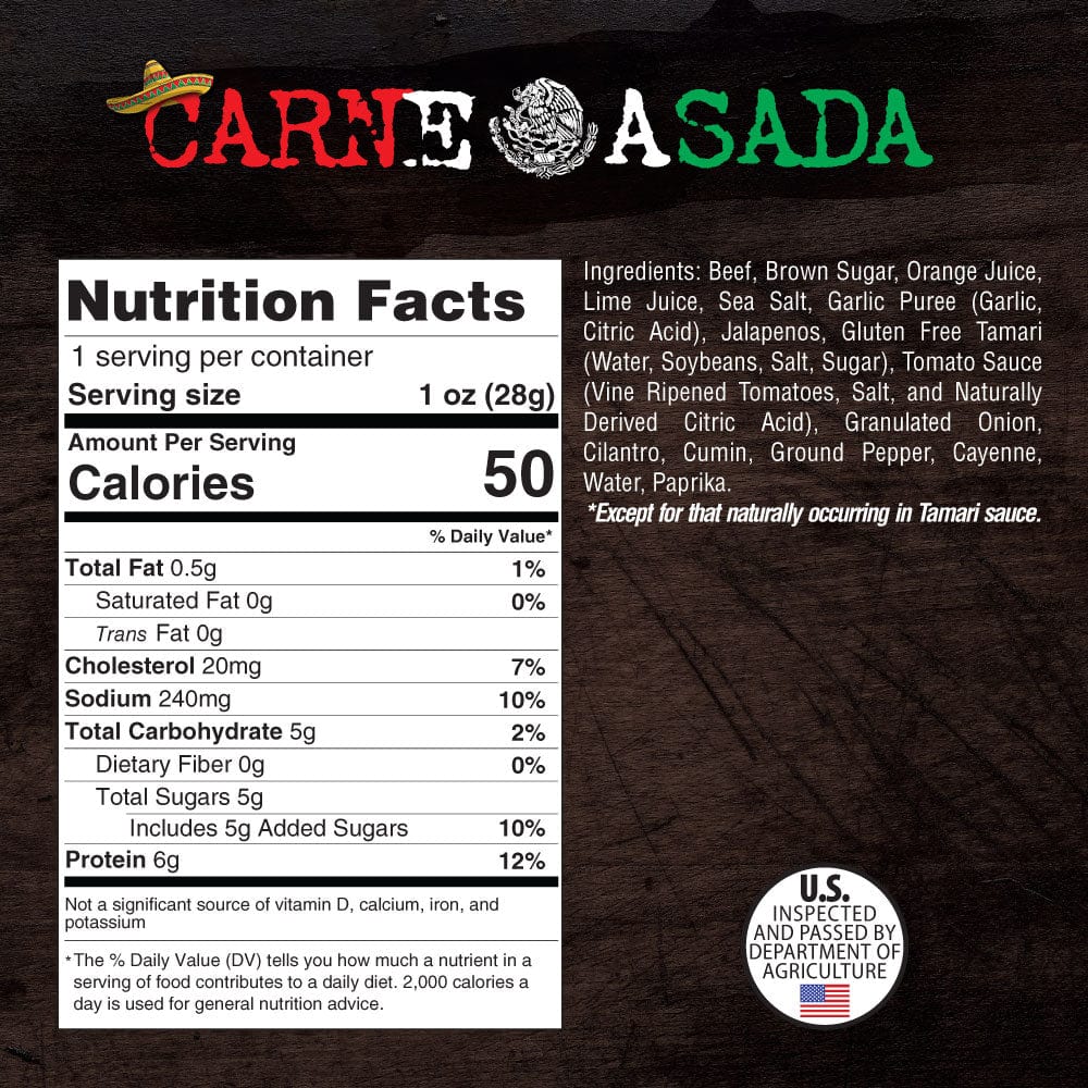 Steel Supplements Jerky Carne Asada - Brisket Beef Jerky