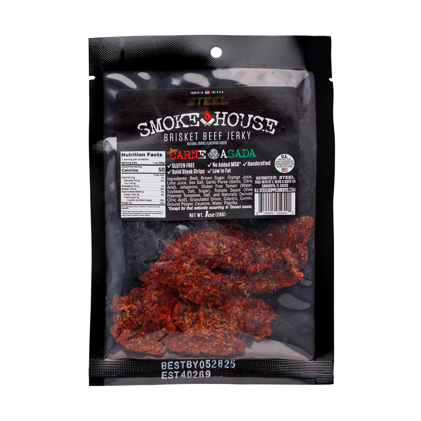 1 oz. Steel Smokehouse Brisket Beef Jerky