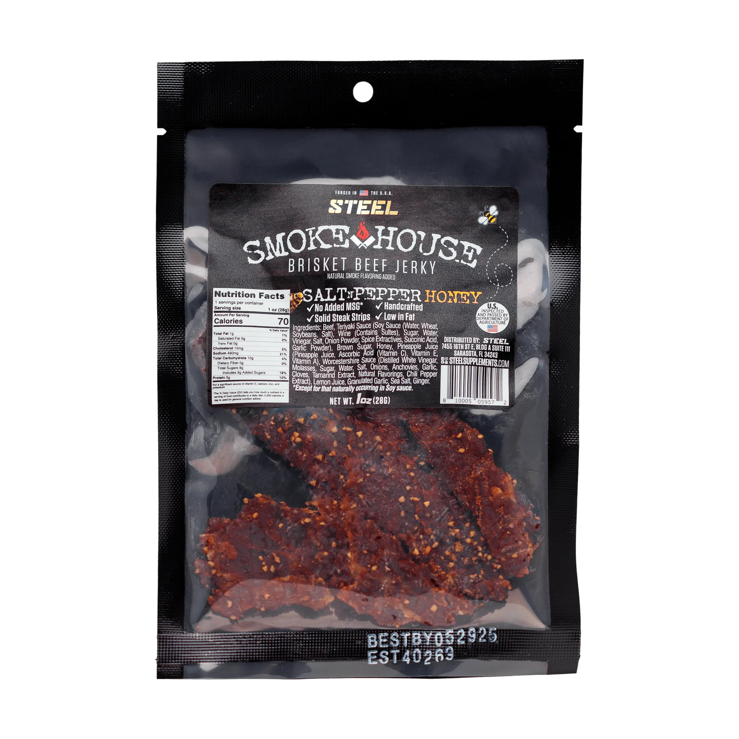 1 oz. Steel Smokehouse Brisket Beef Jerky