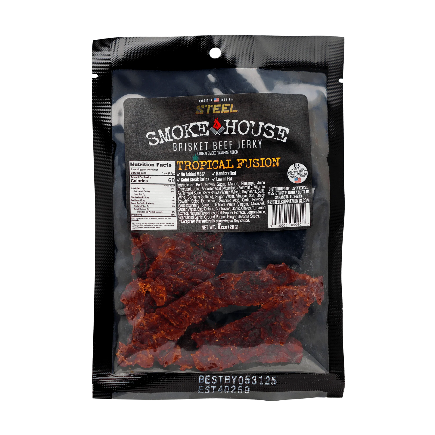 1 oz. Steel Smokehouse Brisket Beef Jerky