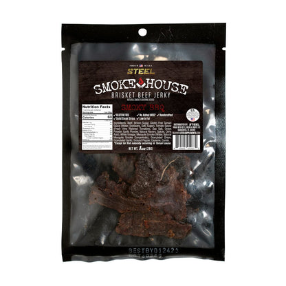 Steel Supplements Jerky Smoky BBQ Steel Smokehouse Brisket Beef Jerky 1 oz.