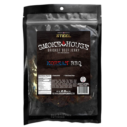 Steel Supplements Jerky Korean BBQ Steel Smokehouse Brisket Beef Jerky 2.5 oz.